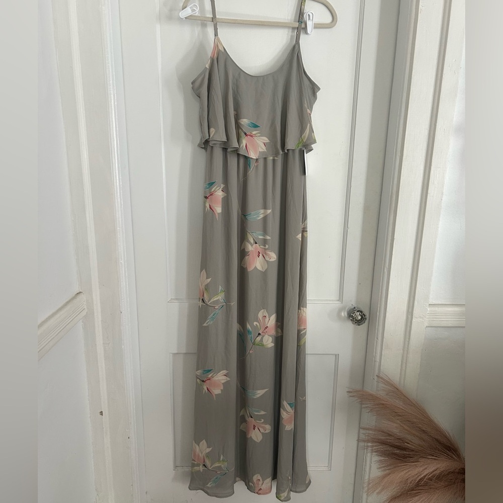 Show Me Your MuMu Gray Floral Maxi Dress - Picture 2 of 7